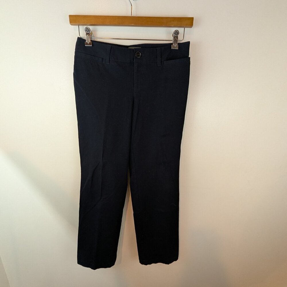 Eddie Bauer Women's Slightly Curvy Fit Navy Pants, Sz 4